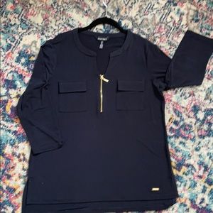 Navy Ellen Tracy  L tunic